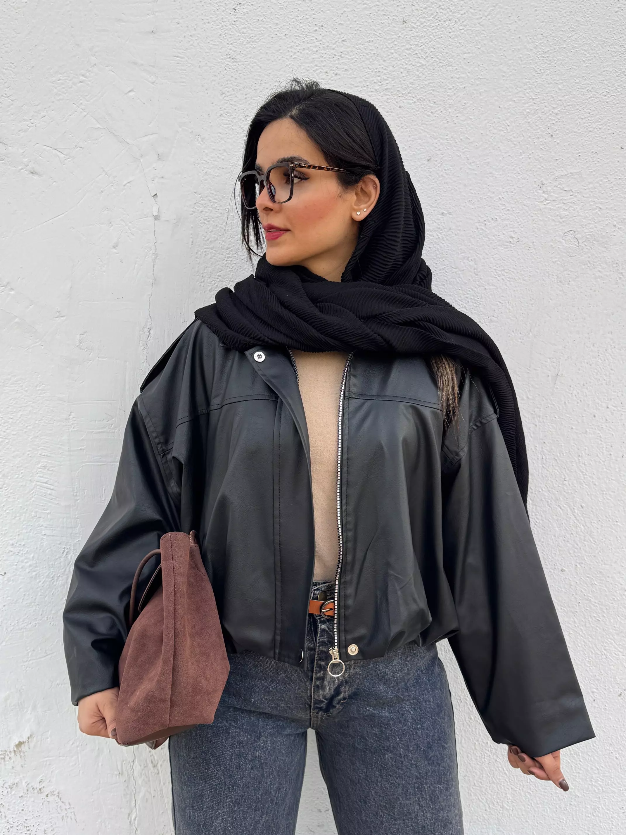 کاپشن چرم آستردار شکیرا